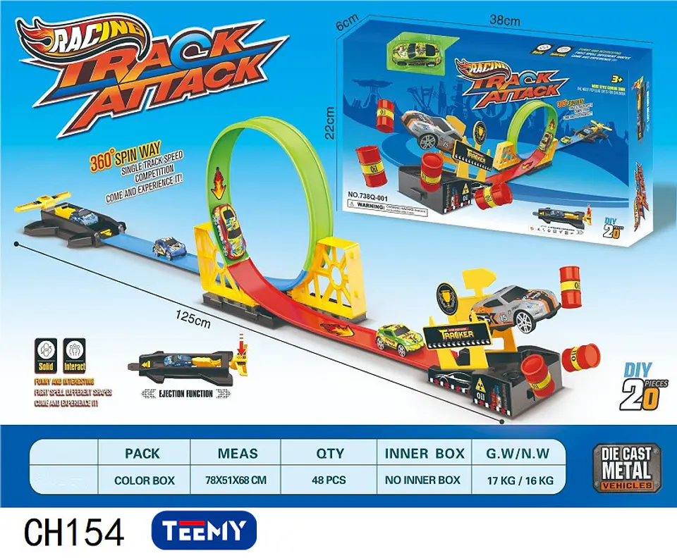 PISTA CON CARROS, 3 DEL MISMO POR MAYOR  (CH154) 1