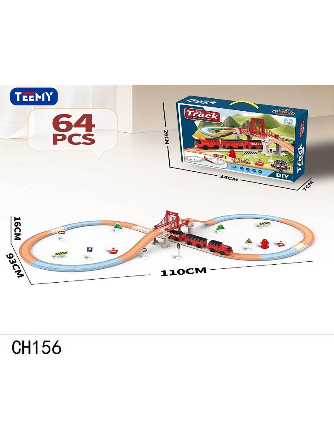 TREN CON PISTA, PRECIO PUBLICADO ES AL POR MAYOR Y DEBEN SER 3 UNIDADES DEL MISMO  1
