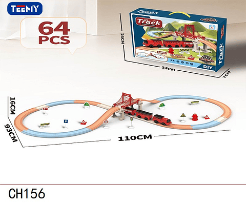 TREN CON PISTA, PRECIO PUBLICADO ES AL POR MAYOR Y DEBEN SER 3 UNIDADES DEL MISMO  (CH156)