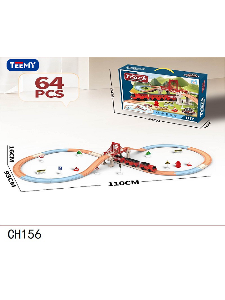 TREN CON PISTA, PRECIO PUBLICADO ES AL POR MAYOR Y DEBEN SER 3 UNIDADES DEL MISMO  1