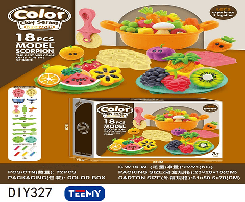 JUGUETE COMIDA CON MASAS, 3 DEL MISMO POR MAYOR  (DIY327)