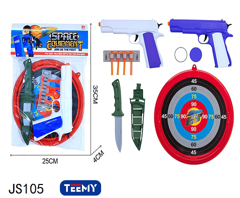 PISTOLA NERF CON ACCESORIOS, PRECIO PUBLICADO ES AL POR MAYOR Y DEBEN SER 3 UNIDADES DEL MISMO  (JS105)