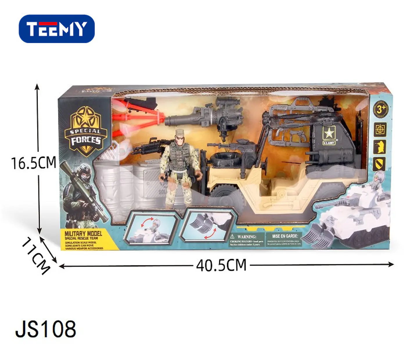 CARRO MILITAR  CON ACCESORIOS, 3 DEL MISMO POR MAYOR  (JS108) 1