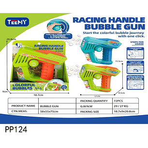 PISTOLA DE BURBUJAS, PRECIO PUBLICADO ES AL POR MAYOR Y DEBEN SER 3 UNIDADES DEL MISMO 