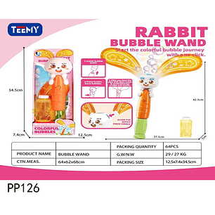 BURBUJAS DE CONEJITO, PRECIO PUBLICADO ES AL POR MAYOR Y DEBEN SER 3 UNIDADES DEL MISMO 