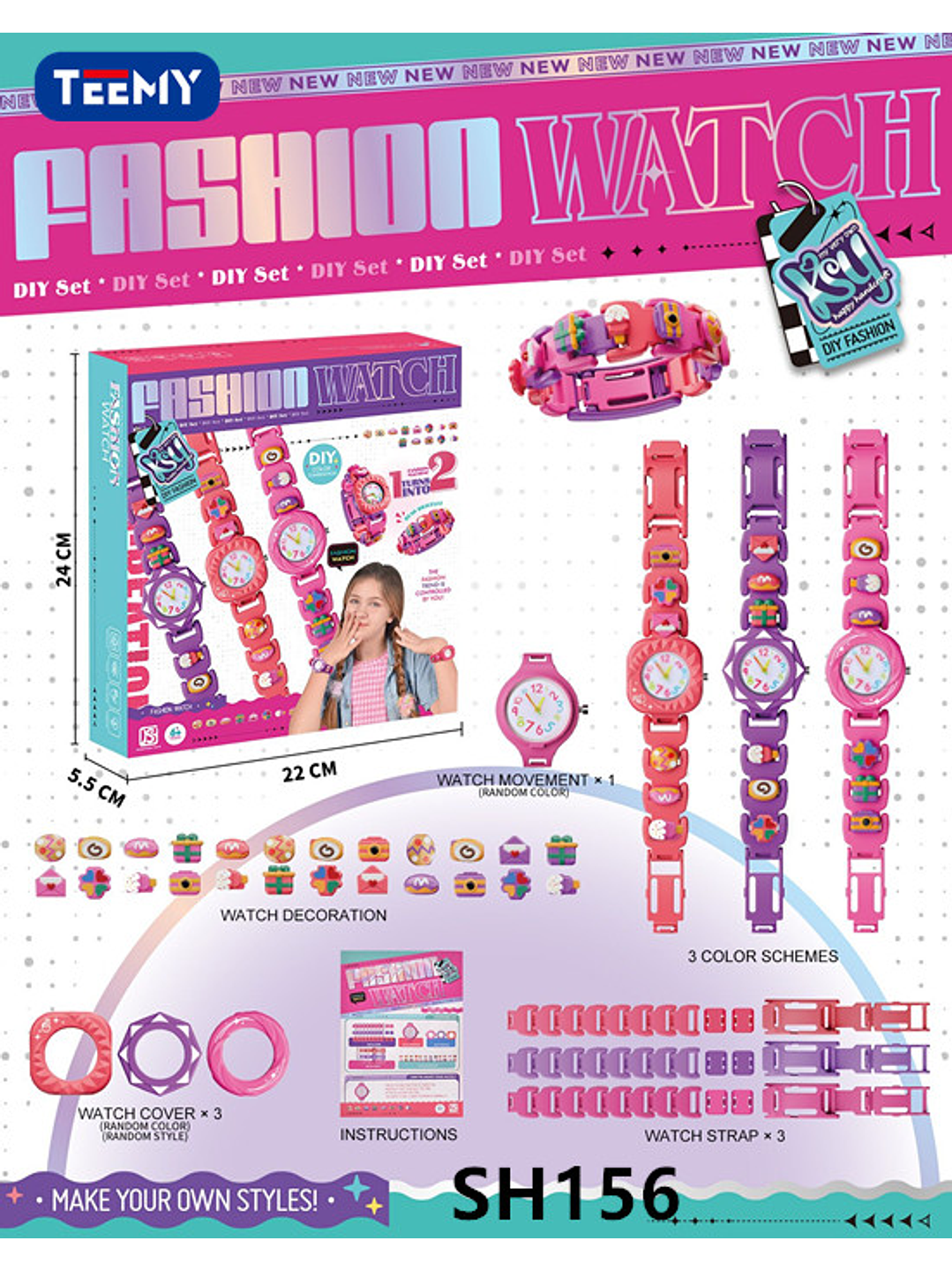 RELOJ FASHION, PRECIO PUBLICADO ES AL POR MAYOR Y DEBEN SER 3 UNIDADES DEL MISMO  1