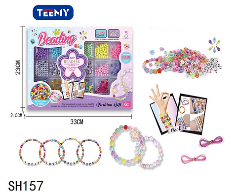 JUEGO DE MANUALIDADES PARA HACER PULSERAS, PRECIO PUBLICADO ES AL POR MAYOR Y DEBEN SER 3 UNIDADES DEL MISMO  (SH157)