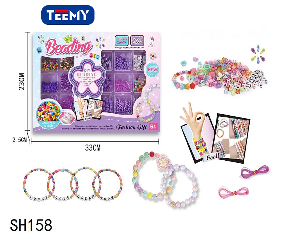 JUEGO DE MANUALIDADES PARA HACER PULSERAS, 3 DEL MISMO POR MAYOR  (SH158) 1