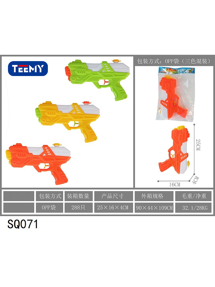 PISTOLA DE AGUA , PRECIO PUBLICADO ES AL POR MAYOR Y DEBEN SER 3 UNIDADES DEL MISMO  1