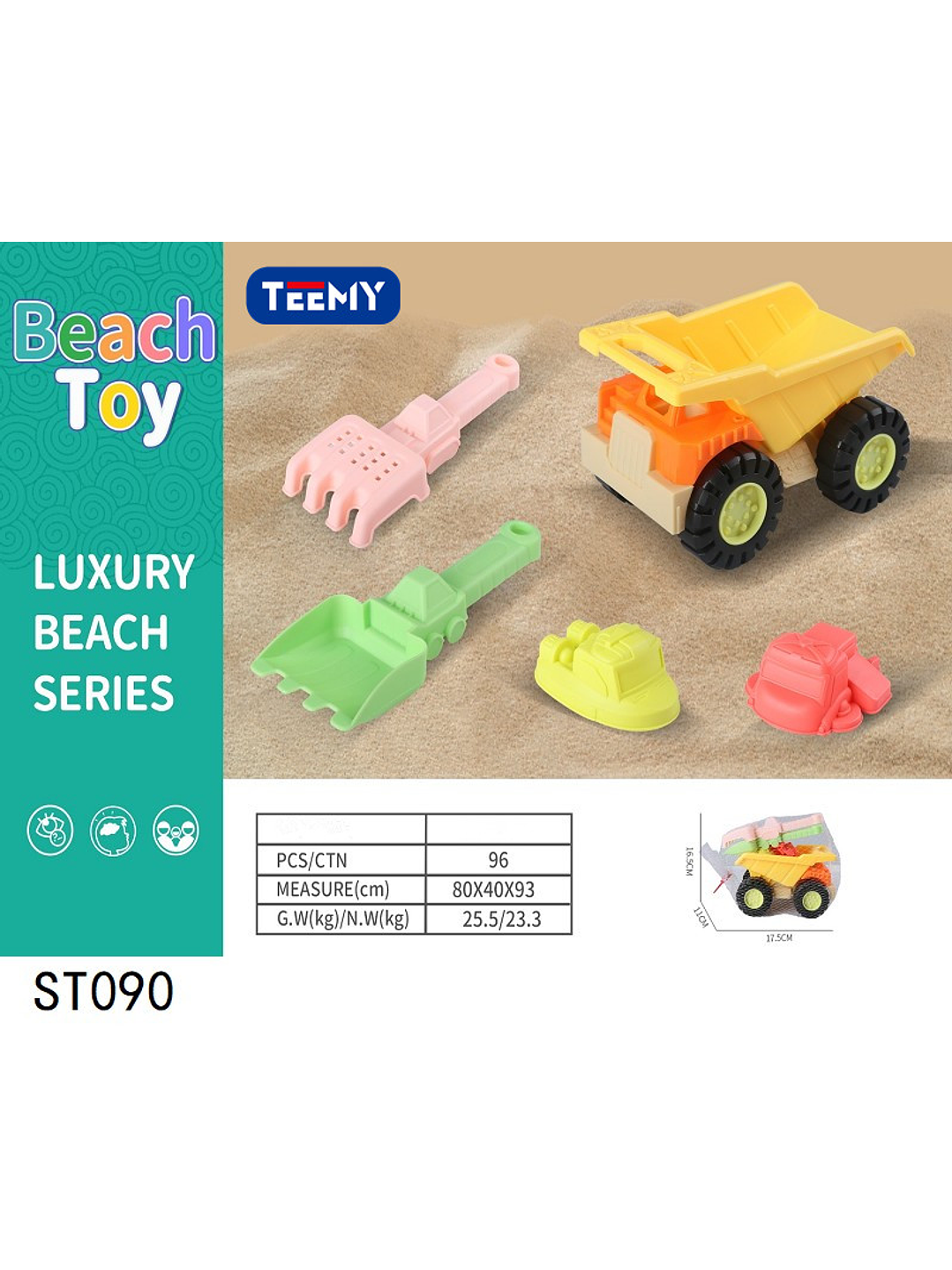 JUGUETE DE PLAYA CON ACCESORIOS, PRECIO PUBLICADO ES AL POR MAYOR Y DEBEN SER 3 UNIDADES DEL MISMO  1