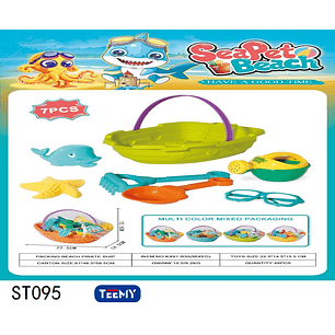 BALDE DE PLAYA CON ACCESORIOS, PRECIO PUBLICADO ES AL POR MAYOR Y DEBEN SER 3 UNIDADES DEL MISMO 