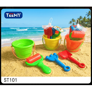 BALDE DE PLAYA CON ACCESORIOS, PRECIO PUBLICADO ES AL POR MAYOR Y DEBEN SER 3 UNIDADES DEL MISMO 