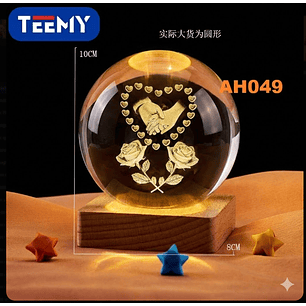 ESFERA LUMINOSA USB  ROSAS, PRECIO PUBLICADO ES AL POR MAYOR Y DEBEN SER 3 UNIDADES DEL MISMO 