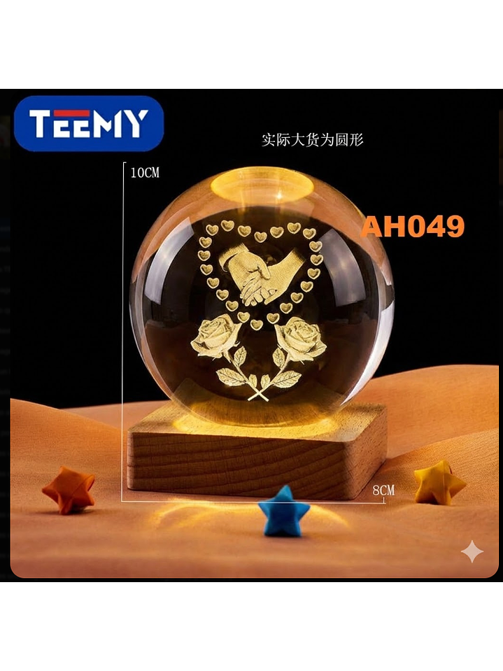 ESFERA LUMINOSA USB  ROSAS, PRECIO PUBLICADO ES AL POR MAYOR Y DEBEN SER 3 UNIDADES DEL MISMO  1