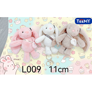 LLAVERO PELUCHE CONEJO 11 CM PAQUETE 12 PCS