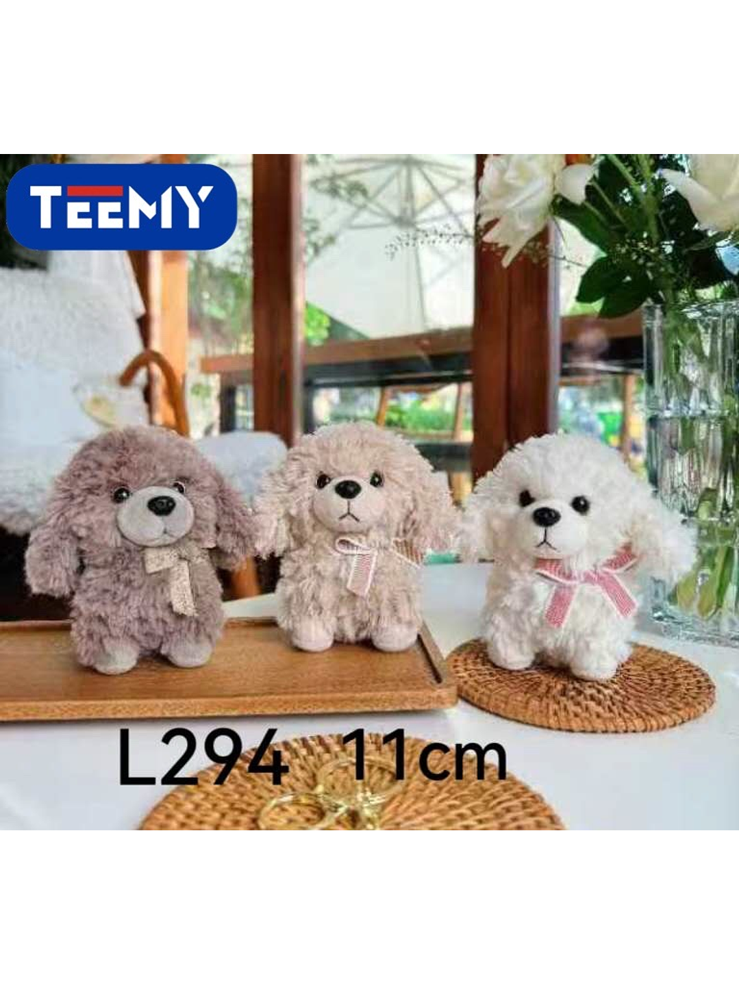 LLAVERO PELUCHE PERRO 11CM PAQUETE 12 PIEZAS 1
