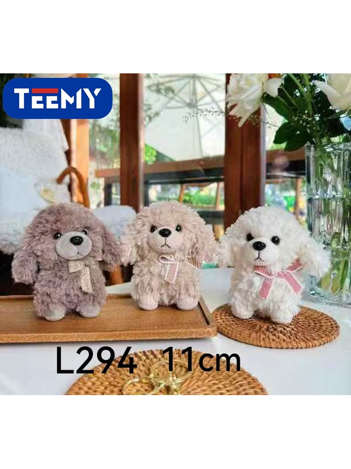 LLAVERO PELUCHE PERRO 11CM PAQUETE 12 PIEZAS 1