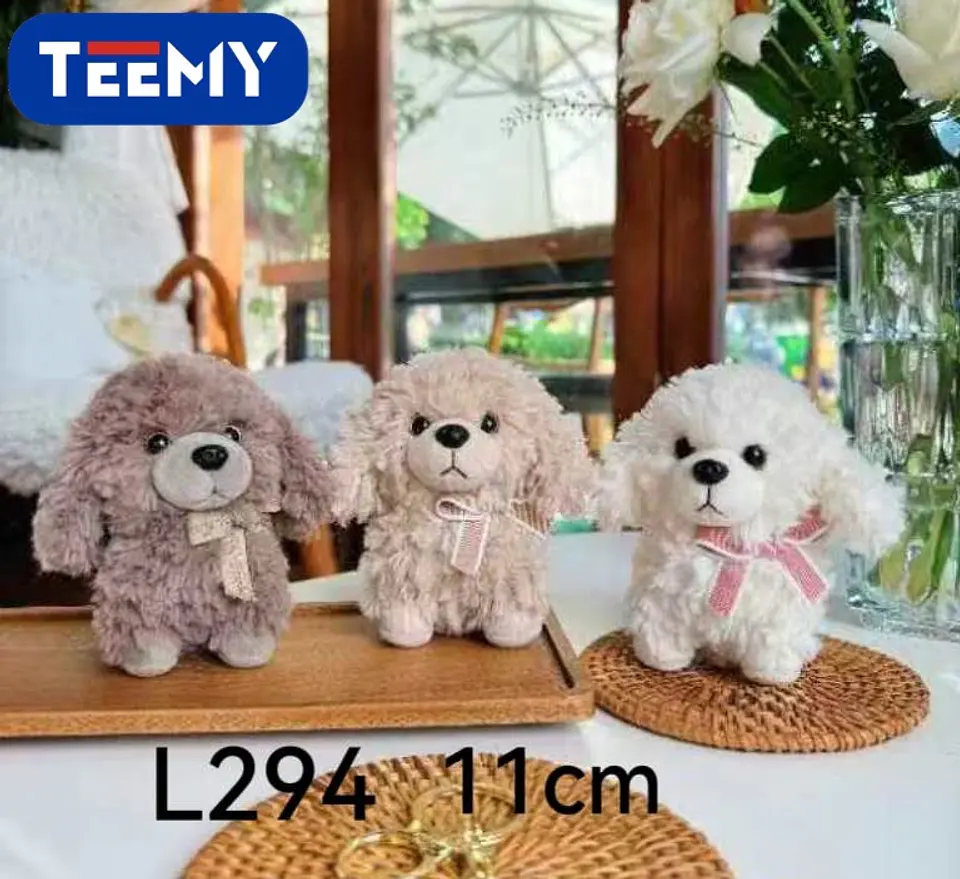 LLAVERO PELUCHE PERRO 11CM PAQUETE 12 PIEZAS (L294) 1