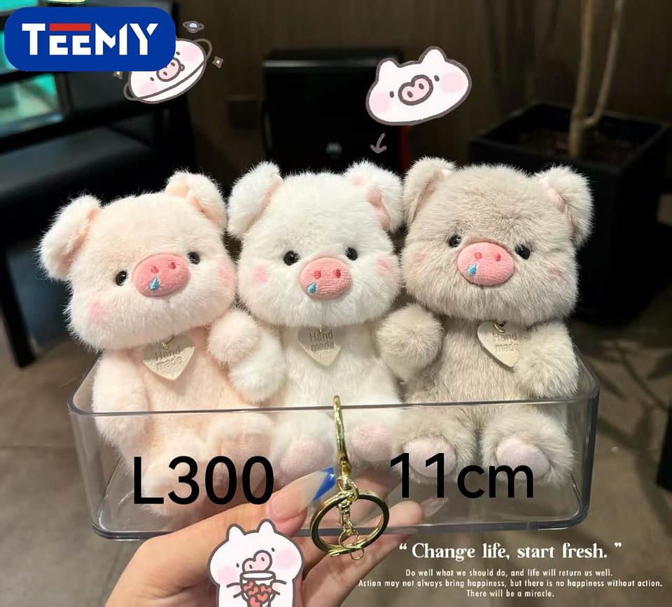 LLAVERO PELUCHE 11 CM PAQUETE 12 PIEZAS (L300) 1