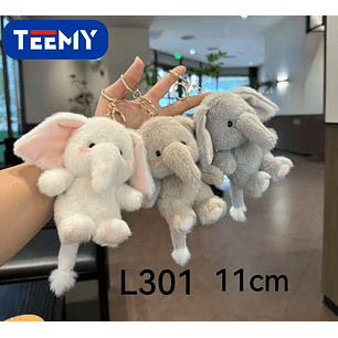 LLAVERO PELUCHE ELEFANTE 11 CM  PAQUETE 12 PIEZAS