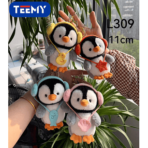LLAVERO PELUCHE PINGUINO 11 CM PAQUETE 12 PIEZAS