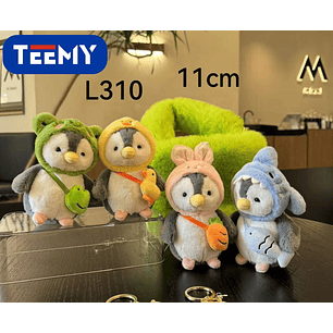 LLAVERO PELUCHE PINGUINO 11 CM PAQUETE 12 PIEZAS