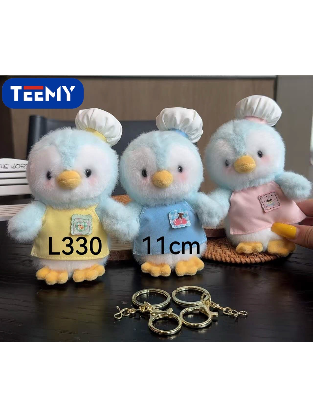 LLAVERO PELUCHE PINGUINO 11 CM PAQUETE 12 PIEZAS 1