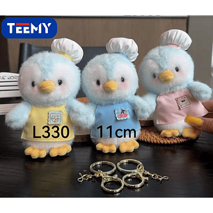 LLAVERO PELUCHE PINGUINO 11 CM PAQUETE 12 PIEZAS