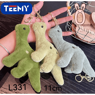 LLAVERO PELUCHE DINOSAURIO 11 CM PAQUETE 12 PIEZAS