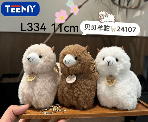 LLAVERO PELUCHE OVEJA 11 CM PAQUETE 12 PIEZAS (L334)