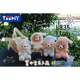 LLAVERO PELUCHE OSO 11 CM PAQUETE 12 PIEZAS