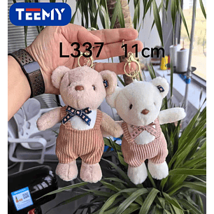 LLAVERO PELUCHE OSO 11 CM PAQUETE 12 PIEZAS