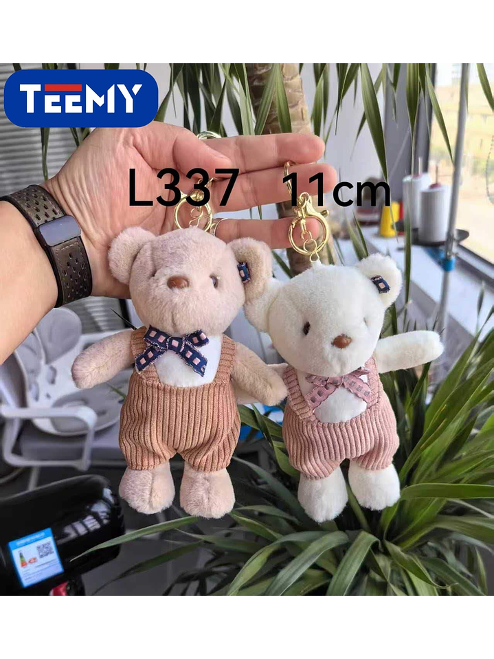 LLAVERO PELUCHE OSO 11 CM PAQUETE 12 PIEZAS 1