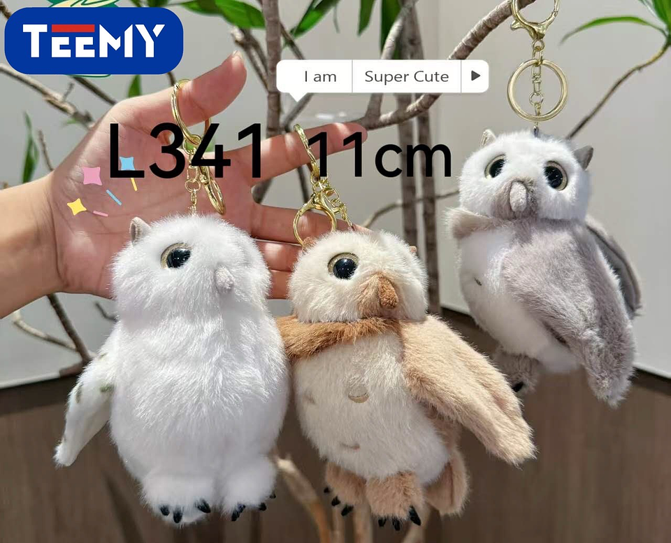 LLAVERO PELUCHE BUHO 11CM PAQUETE 12 PIEZAS  (L341) 1