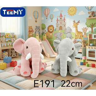 PELUCHE ELEFANTE 22 CM  , PRECIO PUBLICADO ES AL POR MAYOR Y DEBEN SER 3 UNIDADES DEL MISMO 