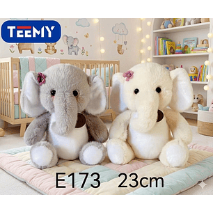 PELUCHE ELEFANTE 23 CM , PRECIO PUBLICADO ES AL POR MAYOR Y DEBEN SER 3 UNIDADES DEL MISMO 