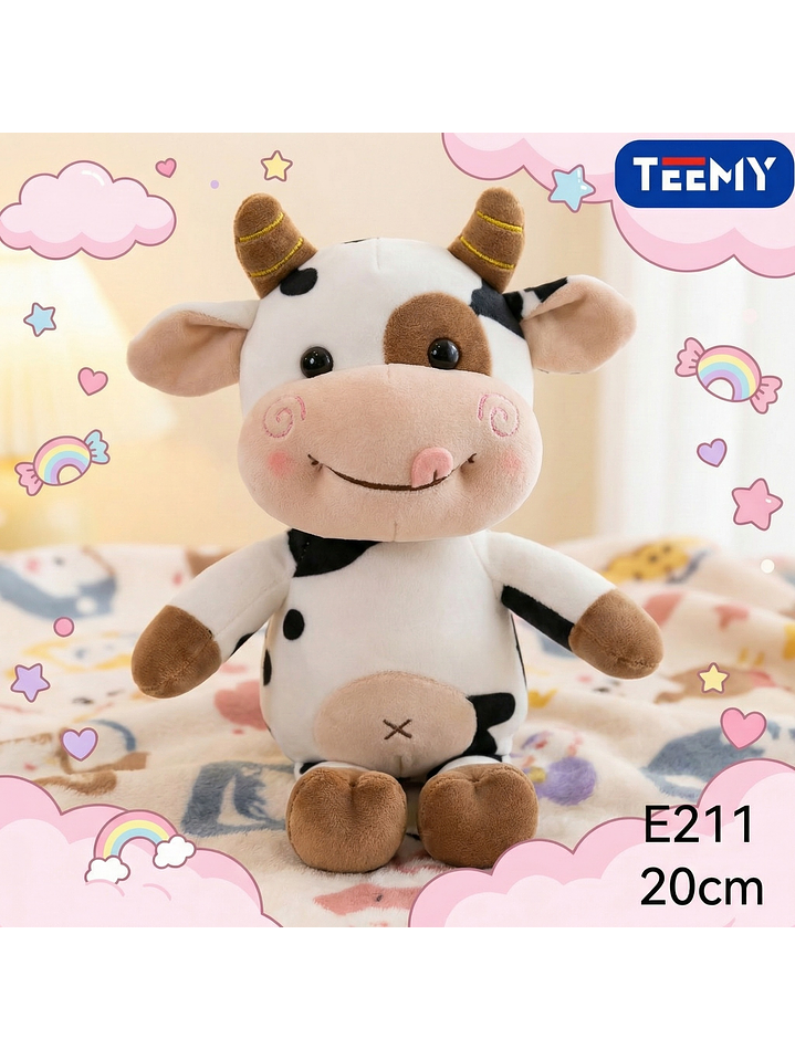 PELUCHE VACA 20 CM, PRECIO PUBLICADO ES AL POR MAYOR Y DEBEN SER 3 UNIDADES DEL MISMO  1