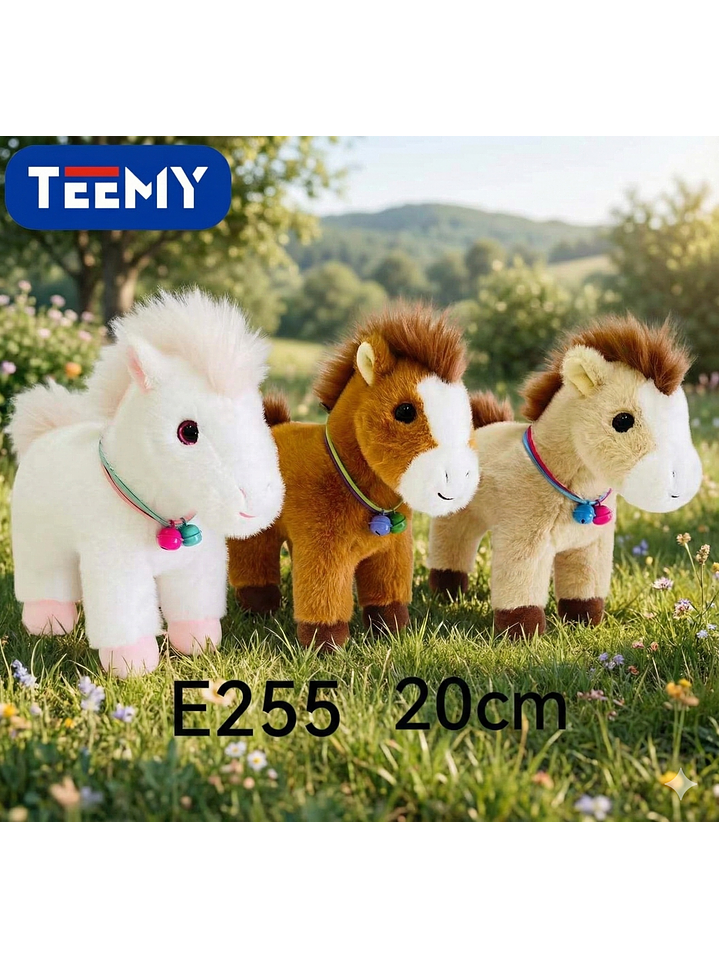 PELUCHE CABALLO 20 CM  , PRECIO PUBLICADO ES AL POR MAYOR Y DEBEN SER 3 UNIDADES DEL MISMO  1