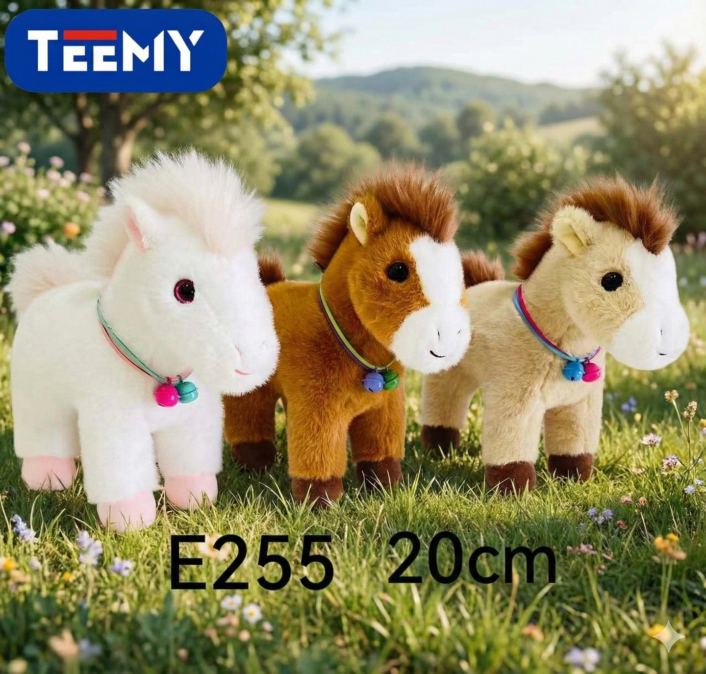 PELUCHE CABALLO 20 CM  , PRECIO PUBLICADO ES AL POR MAYOR Y DEBEN SER 3 UNIDADES DEL MISMO  (E255) 1