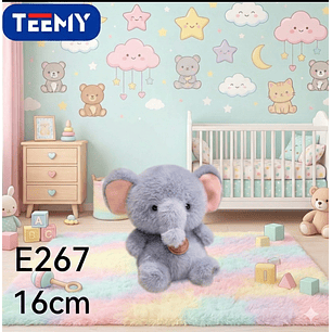 PELUCHE ELEFANTE 16 CM, PRECIO PUBLICADO ES AL POR MAYOR Y DEBEN SER 3 UNIDADES DEL MISMO 