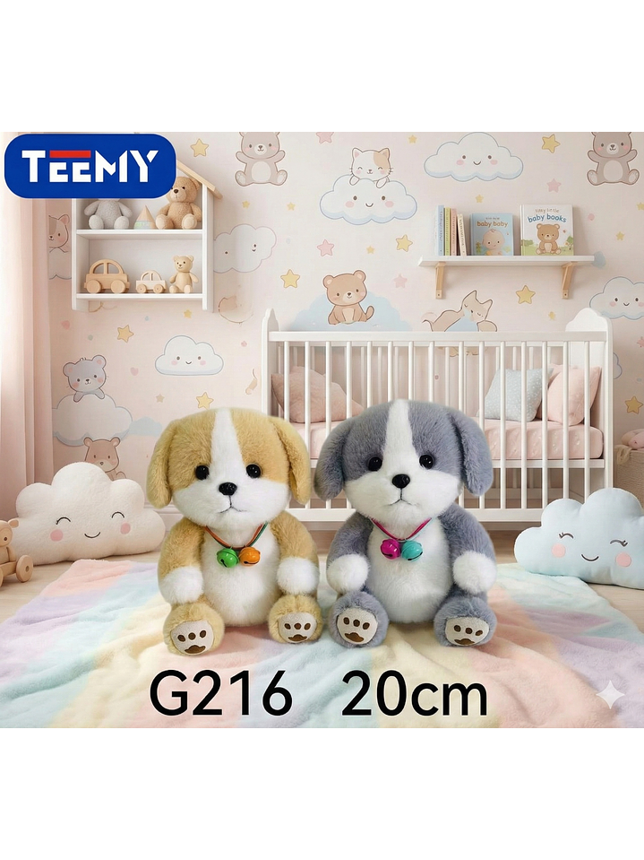 PELUCHE PERRO 20 CM, PRECIO PUBLICADO ES AL POR MAYOR Y DEBEN SER 3 UNIDADES DEL MISMO  1