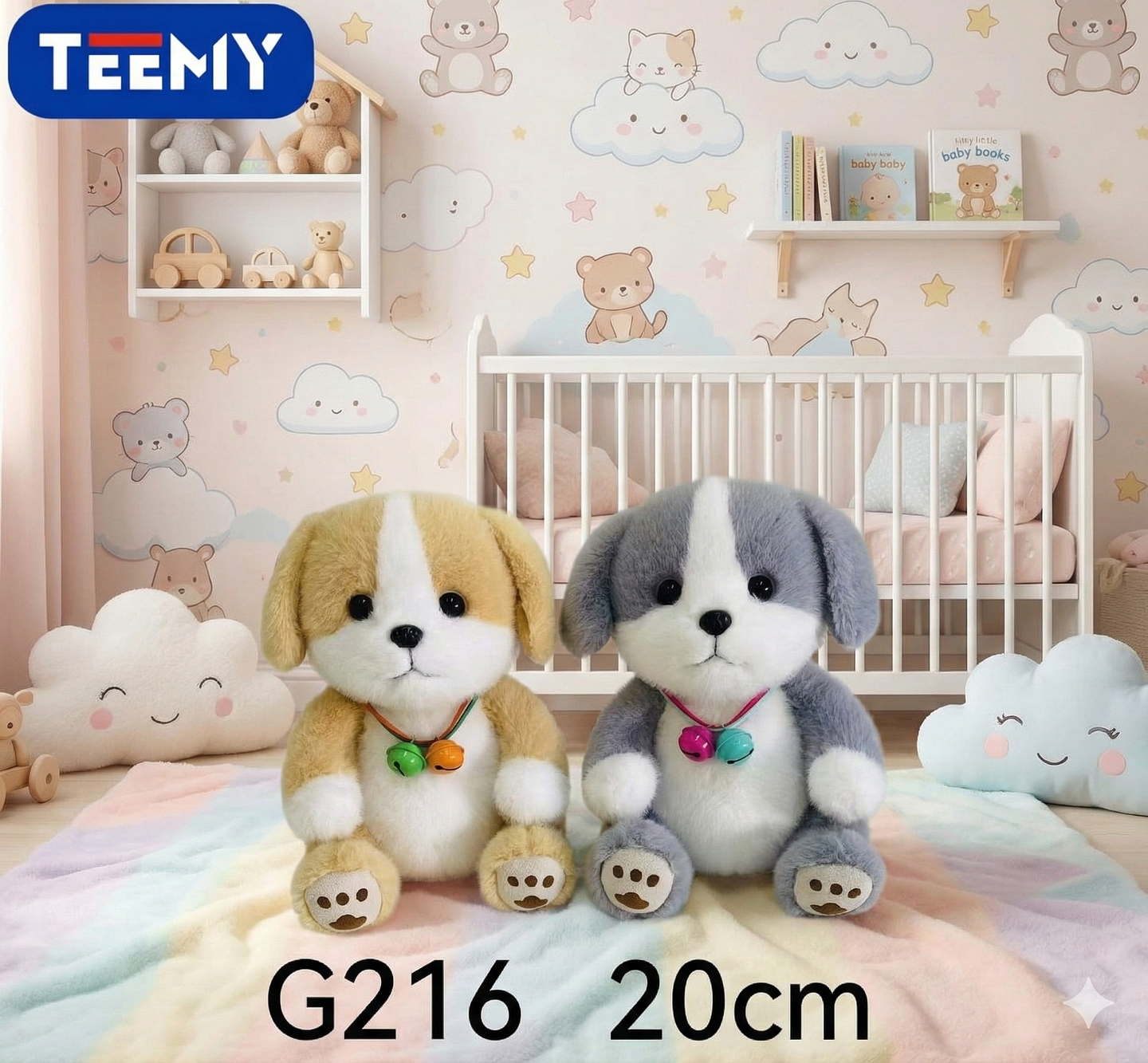 PELUCHE PERRO 20 CM, PRECIO PUBLICADO ES AL POR MAYOR Y DEBEN SER 3 UNIDADES DEL MISMO  (G216) 1