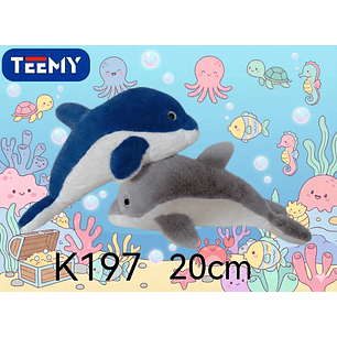 PELUCHE DELFIN 20 CM  , PRECIO PUBLICADO ES AL POR MAYOR Y DEBEN SER 3 UNIDADES DEL MISMO 