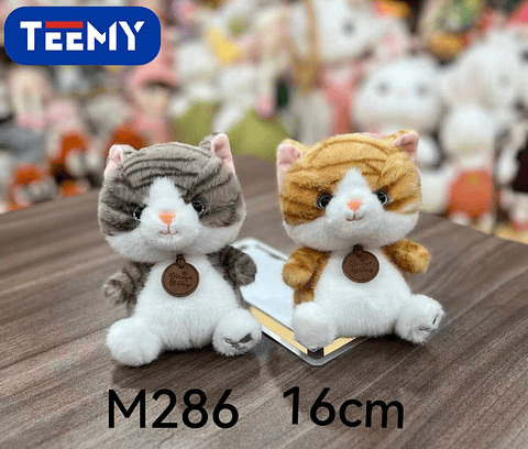PELUCHE GATO 16 CM , PRECIO PUBLICADO ES AL POR MAYOR Y DEBEN SER 3 UNIDADES DEL MISMO  (M286)