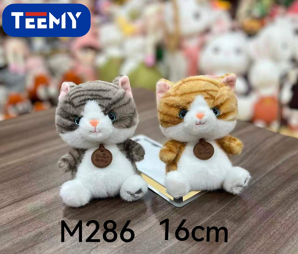 PELUCHE GATO 16 CM , PRECIO PUBLICADO ES AL POR MAYOR Y DEBEN SER 3 UNIDADES DEL MISMO  (M286) 1