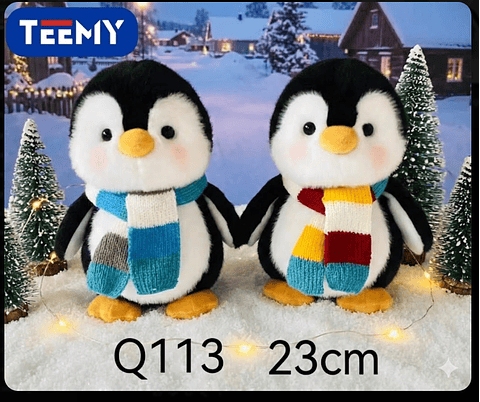 PELUCHE PINGUINO 23 CM , PRECIO PUBLICADO ES AL POR MAYOR Y DEBEN SER 3 UNIDADES DEL MISMO  (Q113)
