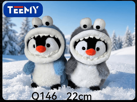 PELUCHE PINGUINO 22 CM , PRECIO PUBLICADO ES AL POR MAYOR Y DEBEN SER 3 UNIDADES DEL MISMO  (Q146)