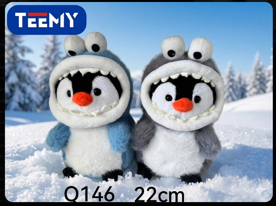 PELUCHE PINGUINO 22 CM , PRECIO PUBLICADO ES AL POR MAYOR Y DEBEN SER 3 UNIDADES DEL MISMO  (Q146) 1