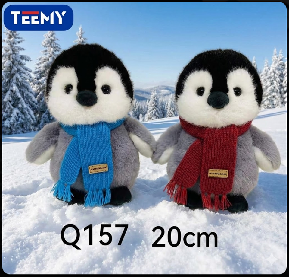 PELUCHE PINGUINO 20 CM , PRECIO PUBLICADO ES AL POR MAYOR Y DEBEN SER 3 UNIDADES DEL MISMO  (Q157) 1