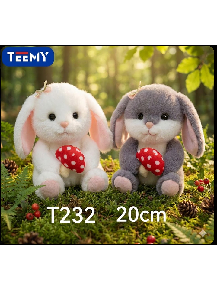 PELUCHE CONEJO 20 CM  , PRECIO PUBLICADO ES AL POR MAYOR Y DEBEN SER 3 UNIDADES DEL MISMO  1